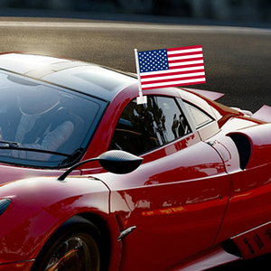 Classique rouge blanc bleu Design étoile américaine bannière pailletée drapeau de voiture décoration de fête pour les événements américains - Product Image 5