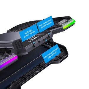 Tấm tản nhiệt <span class=keywords><strong>laptop</strong></span> SMONAMA F32 TEC Semiconductor Cooler có thể điều chỉnh, gấp gọn, chơi game, RGB, bốn quạt <span class=keywords><strong>Turbo</strong></span>, kèm giá đỡ điện thoại - Product Image 6