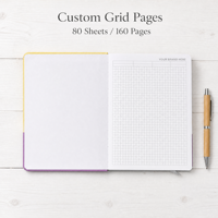 Carnet A5 personnalisé en cuir PU, couverture rigide avec couverture transparente en plastique