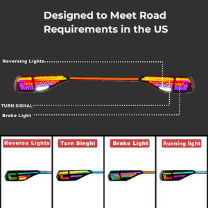 Feux arrière LED complets de style RGB DKMotion, feux arrière 2020 2021 <span class=keywords><strong>2022</strong></span> 2023 2024, feux de spoiler pour Toyota Corolla SE LE Sedan - Product Image 4