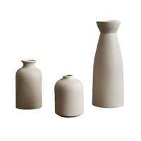 Ensemble de vases de table en céramique blanche écologiques Estick Modern Art Deco pour la décoration du salon/salle à manger avec glaçure mate