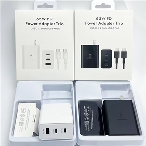 Cargador Rápido PD de 65W con 3 Puertos USB-C y USB-A, Enchufe EU, UK, US para Samsung, Cable de Carga para Samsung S22, S23, S24, S25, S26 Ultra Series - Product Image 1
