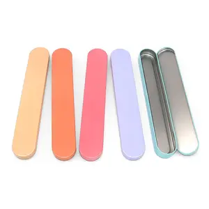 Childproof Custom Metal Rectangular Empty Hinged Tins Box Cosmetic Pencil Square Small Tin Case