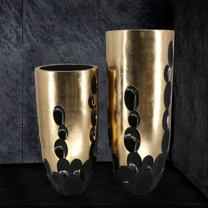 Florero de lujo negro y dorado para decoración del hogar Florero de piso Florero grande de <span class=keywords><strong>36</strong></span> pulgadas de alto - Product Image 3