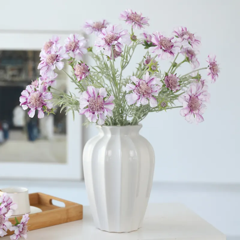 गर्म बिक्री निर्माता व्हील गुलदाउदी थोक उच्च गुणवत्ता वाले भूदृश्य कृत्रिम फूल सजावट व्हील गुलदाउदी