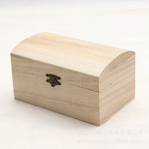 Wooden Storage <b>Box</b> Paulownia Wood Rectangular Flip Top Jewelry <b>Box</b> Household Organization <b>Box</b> Solid Color Covered - Product Image 2