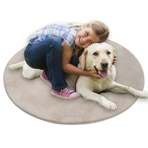 Alfombras Redondas de Lujo para Niños y Mascotas, Tipo Piel, Gruesas, para Sala de Estar, Alfombra Circular de Felpa Súper Suave - Product Image 3