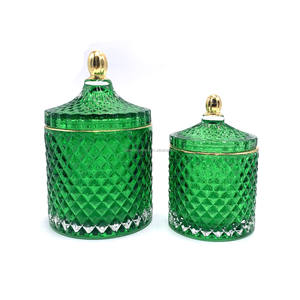 <span class=keywords><strong>Lot</strong></span> de vente au détail de pots en <span class=keywords><strong>verre</strong></span> de luxe à découpe géométrique, vides, pour <span class=keywords><strong>bougies</strong></span>, en <span class=keywords><strong>verre</strong></span> coloré, avec couvercle, 230ml, 300ml, 500ml, pour bonbons - Product Image 6