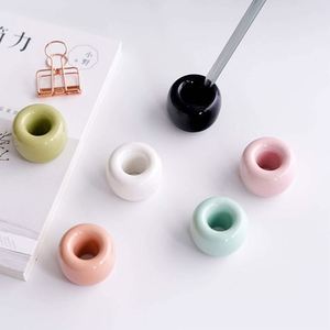 ที่วางแปรงสีฟันเซรามิคทรงกลมขนาดเล็กและแท่นวางสำหรับห้องน้ำ ทำความสะอาดง่าย แพ็ค 2 ชิ้น - Product Image 6