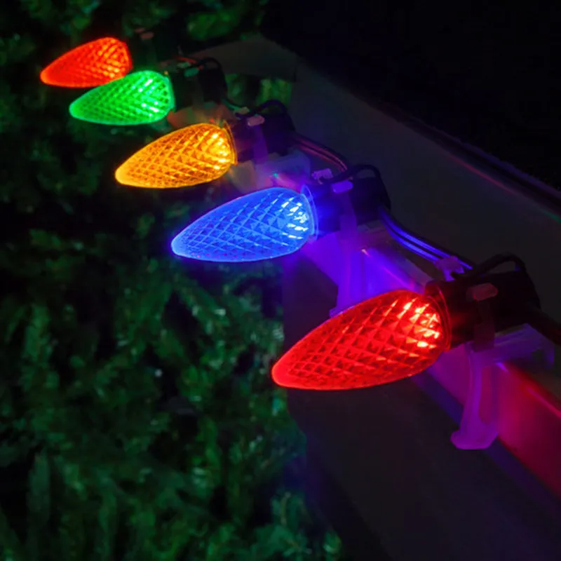 Christmas Rainbow Color C9 Replacement LED Light Bulbs