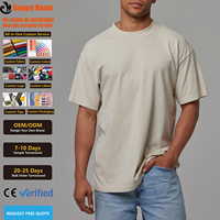 Kaos Mock Neck Pria Oversized Relaxed Fit 100% Katun Jersey Tebal Kaos Custom Logo Longgar Streetwear untuk Pria