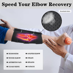Supporto Morbido per Gomito in Neoprene con Stecca Metallica Rimovibile per Uomini e Donne con Tendinite e Sindrome del Tunnel Cubitale - Product Image 2