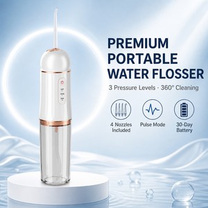 <span class=keywords><strong>Hydropulseur</strong></span> sans fil, jet d'eau dentaire, autonomie de 30 jours, élimine la plaque et le <span class=keywords><strong>tartre</strong></span>, nettoyage à 360° sans angle mort, étanche IPX7 - Product Image 2
