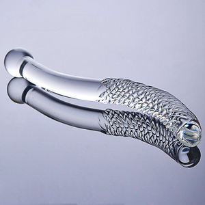 Dildo de Vidrio Curvo Extra Grande al por Mayor, Tapón <span class=keywords><strong>Anal</strong></span>, Masajeador de Próstata, Juguete Sexual - Product Image 2