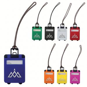 Vente directe d'usine, étiquette de bagage personnalisée en plastique en forme de valise pour sacs et valises - Product Image 1