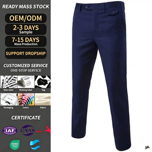 Men Office Business Straight Leg Formal Pants Smart Casual <strong>Work</strong> Baggy JeansPatch Denim <strong>Jeans</strong> Men's Pants Trousers - Product Image 1