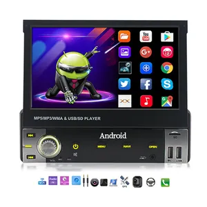Высокое качество 1 din android автомобильное радио GPS FM dvd-плеер 7 дюймов 1 ГБ 16 ГБ автомобильное аудио с выдвижным экраном