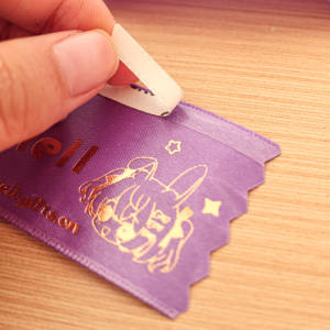 Fita de Poliéster Personalizada com Logotipo Impresso e Hot Stamping, Fita Adesiva para Cartões de Visita, Fita Ondulada - Product Image 3