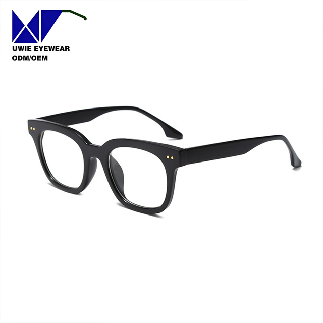 Oversized Square Anti Blue Light Blocking Diamond Face Photochromic Myopia Prescription Eyeglasses Frames for Unisex Adults