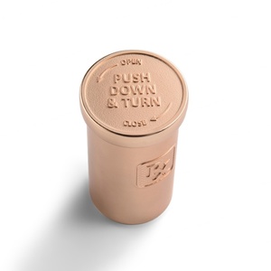 Wholesale Waterproof Custom Logo Cylinder Rose Gold Smart <b>Metal</b> Medicine Pill Box Container - Product Image 3