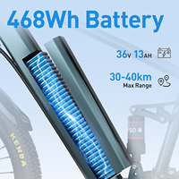 Vélo électrique Aairsk EU Stock GT900, puissant moteur sans balais 250W, cadre en acier au carbone, vélo électrique de ville pour tous les terrains