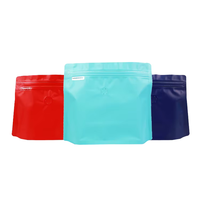 Vente en gros sachet café vert foncé bleu marine alu plastique fond plat valve zip 125g-1kg