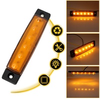 Feu de position latéral 6 LED pour voiture, bus, camion, poids lourd, indicateur LED SMD, feu de gabarit arrière pour remorque