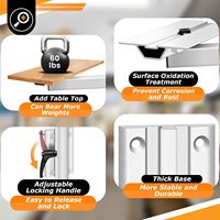 Pied de table réglable pour camping-car, rotation à 360 degrés, en alliage d'aluminium, support de pied amovible pour caravane, camping-car, yacht, accessoires de camping