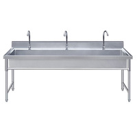 Évier de cuisine commercial Teyue en acier inoxydable 304 avec revêtement autonettoyant, surface antidérapante et canal de drainage