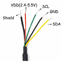 Sensor suhu Crimp Probe baja tahan karat dan silikon 3-kawat untuk DS18B20 untuk berbagai aplikasi