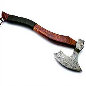 Damascus <b>Axe</b> with Carbon Steel Head Industrial Grade Broad <b>Axe</b> Wood <b>Handle</b> for Woodworking <b>Axe</b> for Sale in Low price - Product Image 1