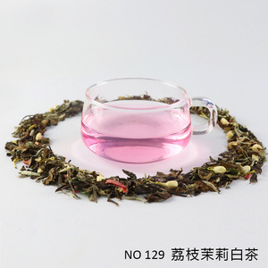 Thé aux fruits secs chinois en vrac autocollants de marque privée thé blanc au <span class=keywords><strong>jasmin</strong></span> litchi thé aromatisé - Product Image 4