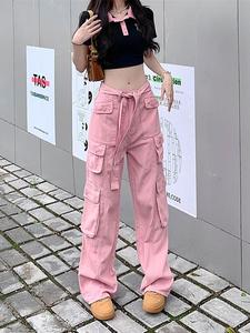 <span class=keywords><strong>Pantalones</strong></span> <span class=keywords><strong>de</strong></span> Trabajo Retro Americanos <span class=keywords><strong>de</strong></span> Estilo Nuevo <span class=keywords><strong>2022</strong></span> para <span class=keywords><strong>Mujer</strong></span>, con Múltiples Bolsillos, Desgastados, Cierre <span class=keywords><strong>de</strong></span> Cremallera, Corte Holgado y Recto, a la <span class=keywords><strong>Moda</strong></span> - Product Image 3