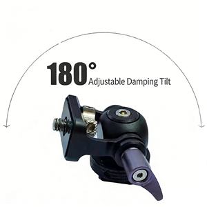 Accesorio de Cámara de Aleación de Aluminio Ligero, Liberación Rápida, Cabezal de Bola de <span class=keywords><strong>Caracol</strong></span> con Amortiguación Ajustable de 180°, con Zapata Fría para Monitor - Product Image 2
