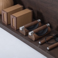 Kit de fitness multi-pièces haut de gamme : ensembles d'haltères, de barres et de kettlebells en bois, acier inoxydable et cuir pour usage domestique et commercial en salle de sport