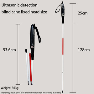 Versions <span class=keywords><strong>anglaises</strong></span> de la tige de guidage intelligente pour l'évitement d'obstacles Alarme électronique ultrasonique Canne pour aveugles vocaux - Product Image 2