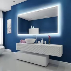 Su misura rettangolo a lunghezza intera LED illuminata specchio per il trucco da parete moderno specchio per la camera da letto soluzione di progettazione grafica - Product Image 6