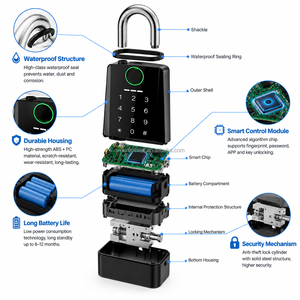 Serrure Intelligente OEM IP67 Étanche à Empreinte Digitale, Contrôle Mobile, Rechargeable pour Casier de Voyage, Clôture Domestique et Rangement - Product Image 3