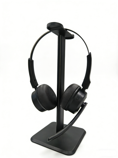 Wireless On-Ear Business Call Center Headphones Rotatable Design ENC Noise Cancellation for V5.4 IPX-3 Waterproof Headset