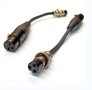 Xlr adaptador de cabo gx16, conector macho e fêmea gx16 com 3 pinos e 4pin, kit de alimentação AC-DC e adaptador de cabo