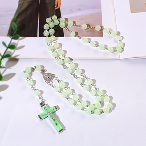 <span class=keywords><strong>Rosario</strong></span> croce <span class=keywords><strong>luce</strong></span> notturna fabbrica all'ingrosso acrilico luminoso perline 8mm croce <span class=keywords><strong>rosario</strong></span> cattolico - Product Image 4