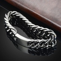 Bracelet en alliage de haute qualité pour homme, design maillons cubains, style robuste, accessoire de mode pour le quotidien, cadeau d'anniversaire