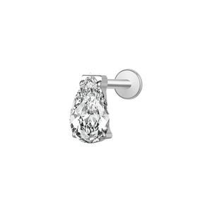 Pendiente <span class=keywords><strong>de</strong></span> Botón con Zirconia Cúbica Flotante en <span class=keywords><strong>Oro</strong></span> Blanco <span class=keywords><strong>de</strong></span> Lujo, <span class=keywords><strong>Piercing</strong></span> <span class=keywords><strong>de</strong></span> <span class=keywords><strong>Labio</strong></span> <span class=keywords><strong>para</strong></span> Mujer - Product Image 5