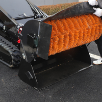 Balayeuse rotative fermée avec seau, pour mini-chargeuse compacte, dotée d'un moteur, d'une boîte de vitesses et d'un roulement de haute performance