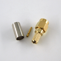 Connecteur étanche à sertir RF coaxial SMA mâle pour câble RG58 RG142 LMR195