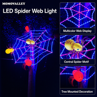 Guirlande lumineuse LED Momovalley en forme de toile d'araignée pour Halloween, IP65, blanc chaud, 1m, Ra80, durée de vie 50 000 heures, décoration