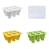 Moule en Silicone Qualité Alimentaire pour Sucettes Glacées aux Fruits et Bâtonnets Glacés Maison Forme Cubique