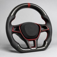 Volant sport personnalisé à 3 branches en fibre de carbone pour l'approvisionnement transfrontalier – Pièces de mise à niveau intérieure pour voiture Magotan
