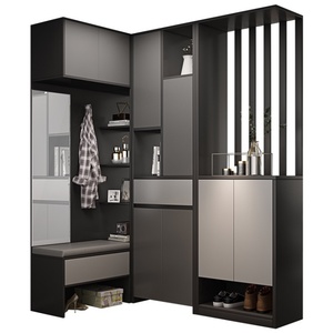 أثاث منزلي حديث مع 2 داور وخزانات خشبية MDF زجاجية لغرفة المعيشة - Product Image 1
