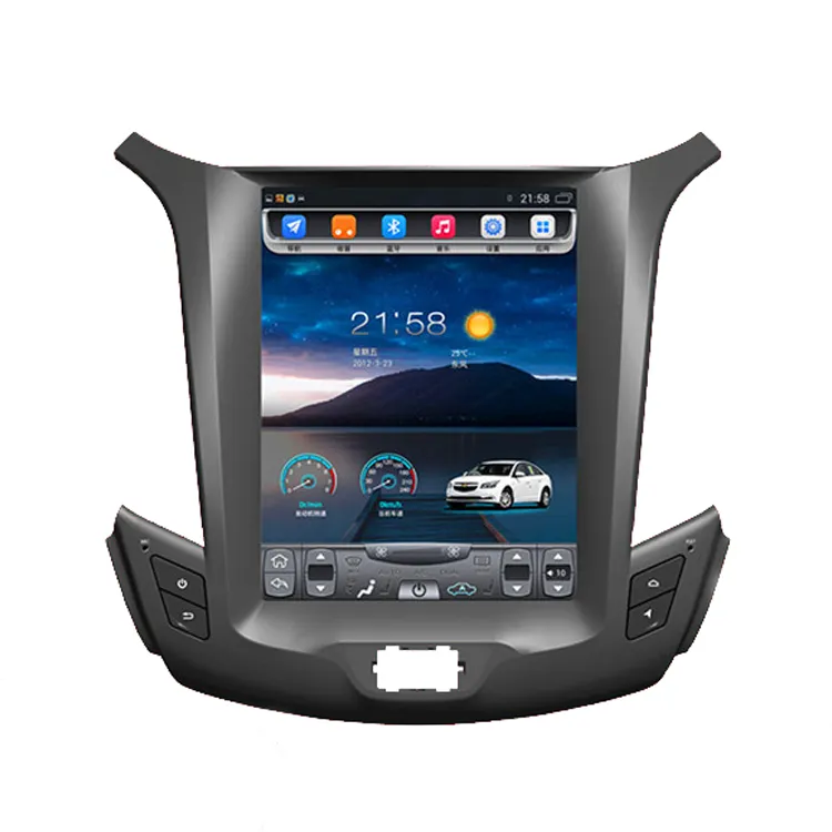 Proveedor de: plásticos Vertical Android 7,1 Tesla estilo Vertical del coche de la pantalla de radio de audio para Chevrolet Cruze 2015 gps reproductor multimedia